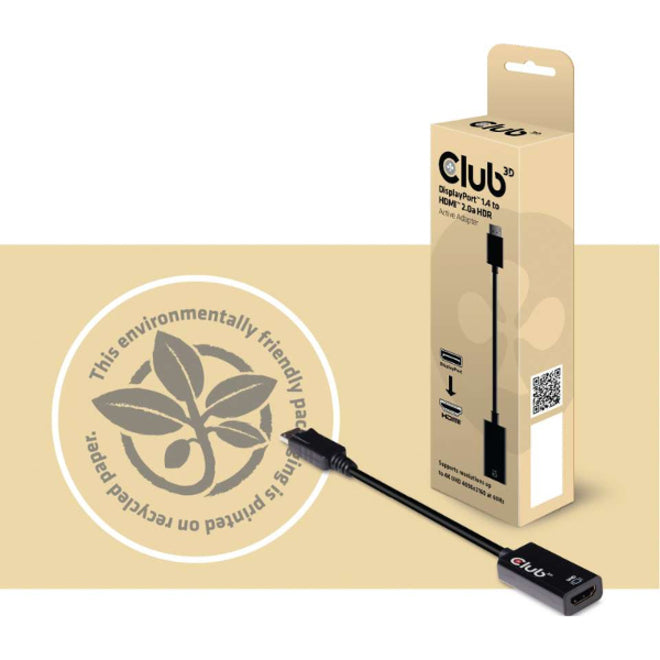 Club 3D DisplayPort 1.4 to HDMI 2.0a HDR