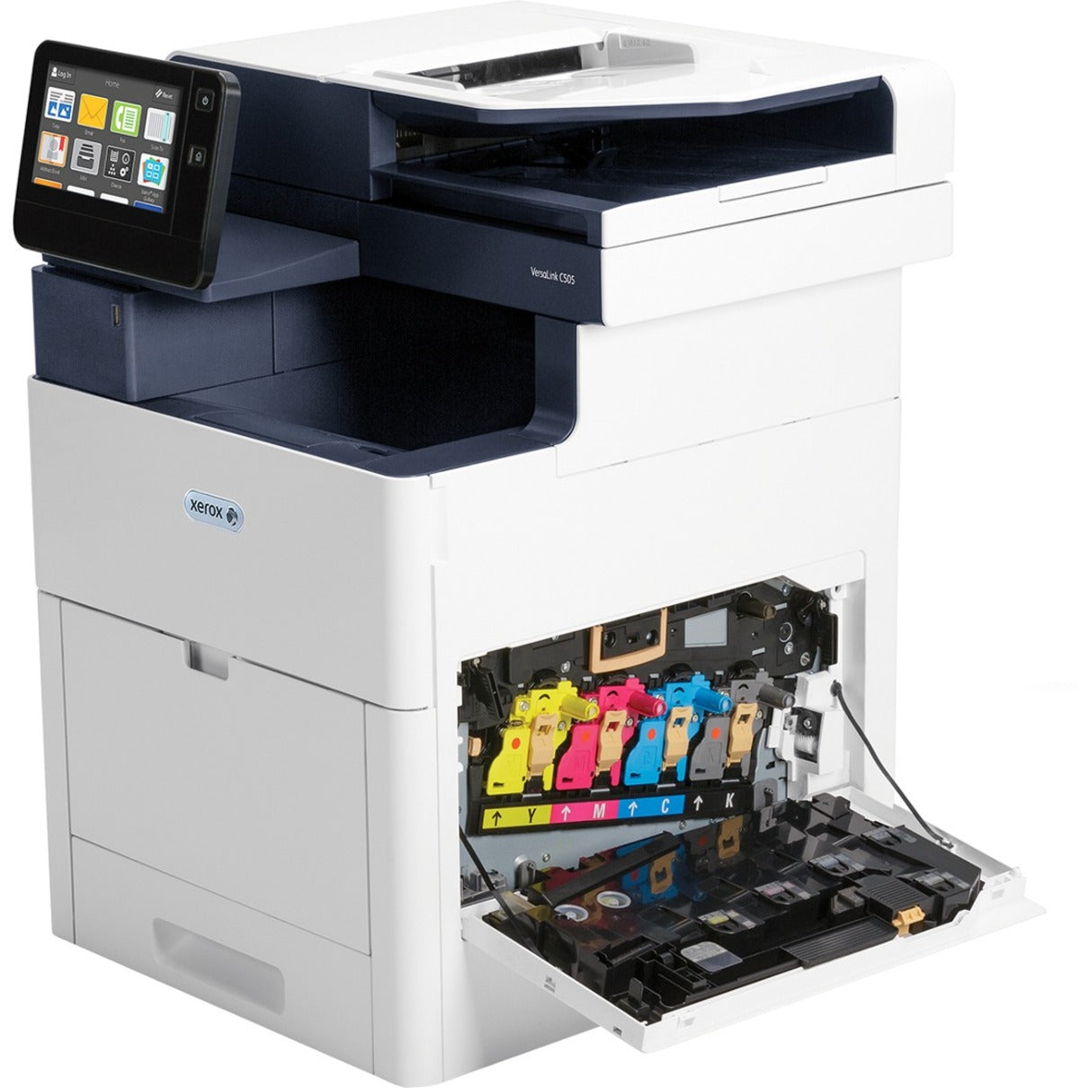 Xerox VersaLink C505 C505/YS LED Multifunction Printer-Color-Copier/Scanner-45 ppm Mono/45 ppm Color Print-1200x2400 Print-Automatic Duplex Print-120000 Pages Monthly-700 sheets Input-Color Scanner-600 Optical Scan-Gigabit Ethernet-1