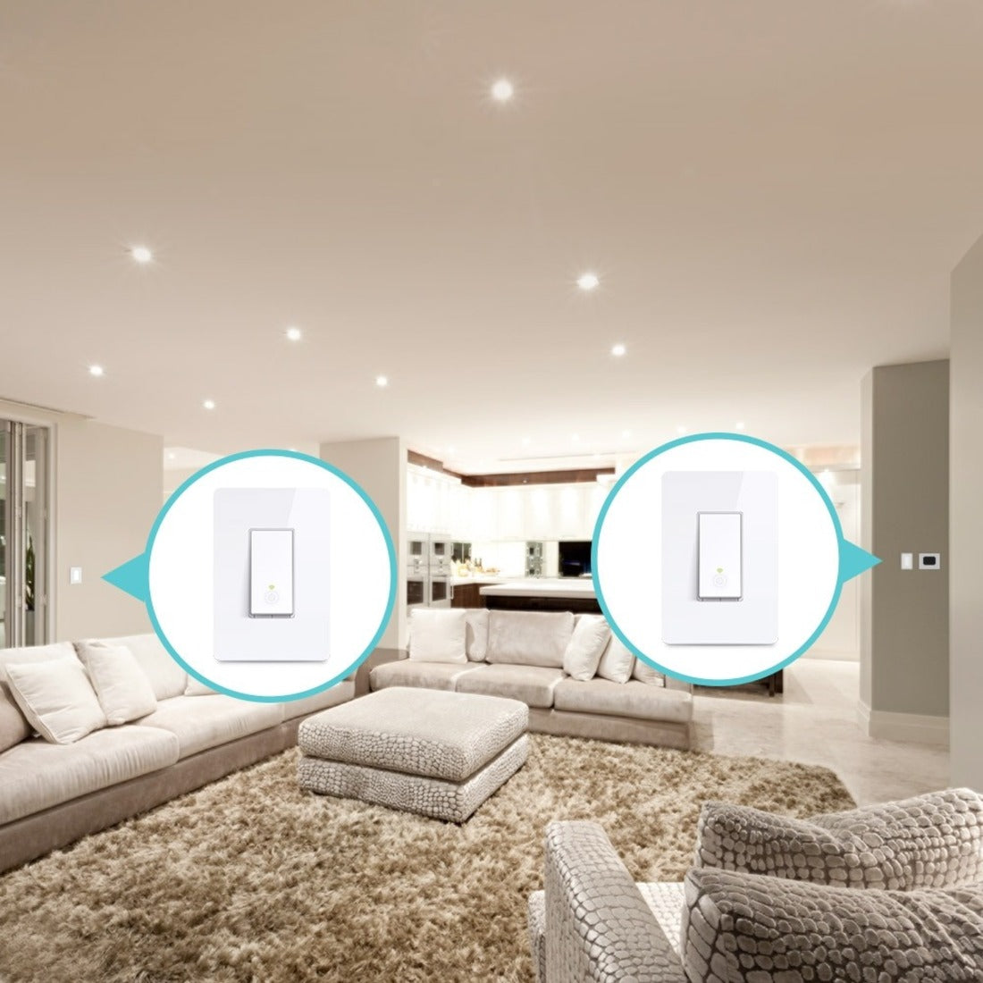 TP-Link Kasa Smart HS210 KIT (2-pack) - Kasa Smart 3 Way Switch