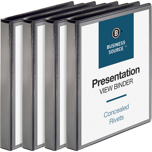 Business Source Standard View Round Ring Binders