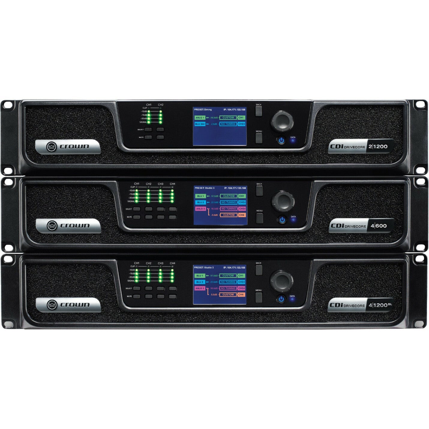 Crown CDi DriveCore 4|1200 Amplifier - 1200 W RMS - 4 Channel