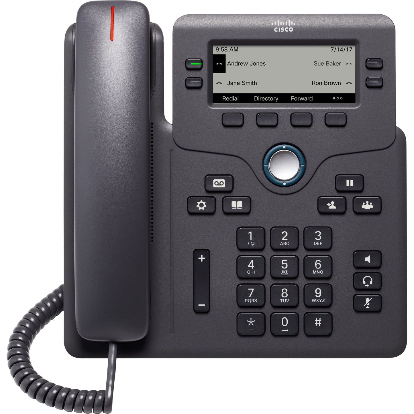 Cisco 6851 IP Phone - Corded - Charcoal