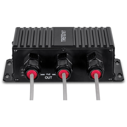 TRENDnet 2-Port Industrial Outdoor Gigabit UPoE Extender Extends 100m- Total Distance Up to 200m (656') Supports PoE (15.4W) PoE+(30W) UPoE(60W) IP67 Housing TI-EU120