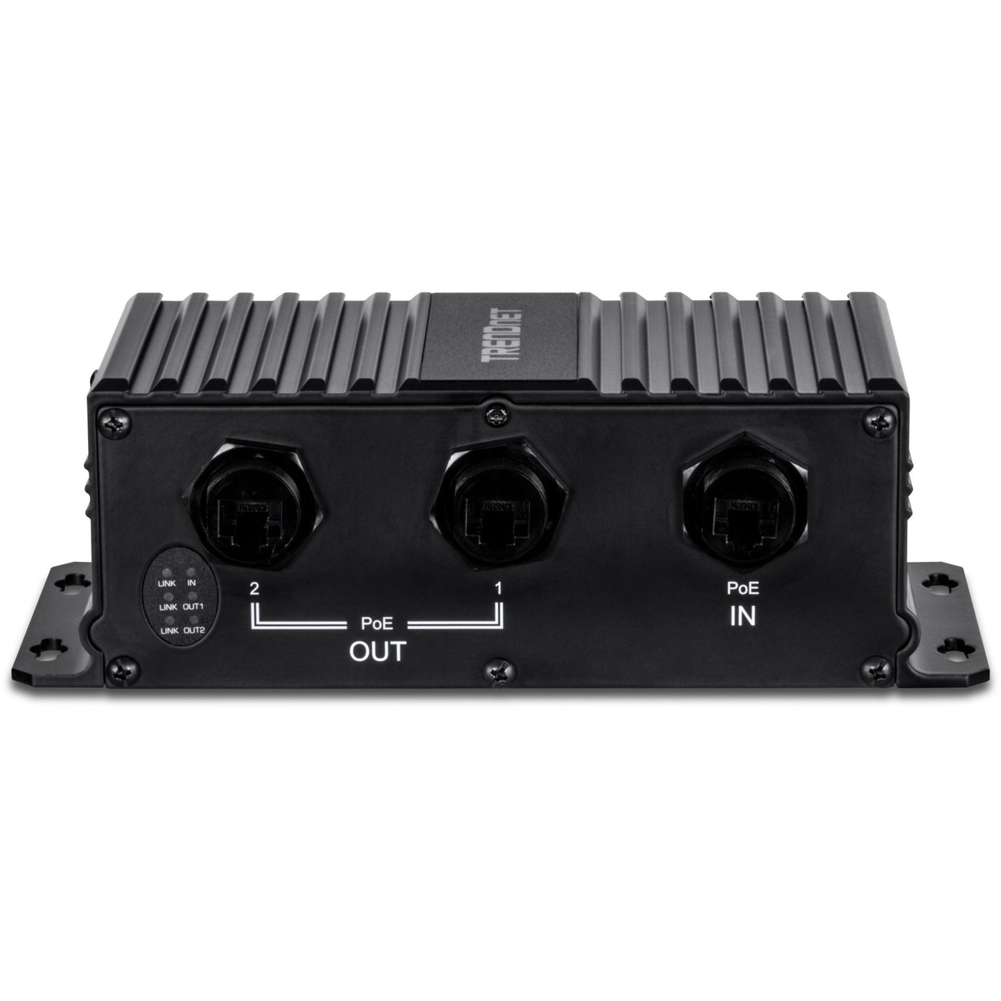 TRENDnet 2-Port Industrial Outdoor Gigabit UPoE Extender Extends 100m- Total Distance Up to 200m (656') Supports PoE (15.4W) PoE+(30W) UPoE(60W) IP67 Housing TI-EU120