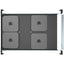 Rack Solutions 1U Mini Rack Access Tool-Less Shelf for Four Apple Mac Mini with USB