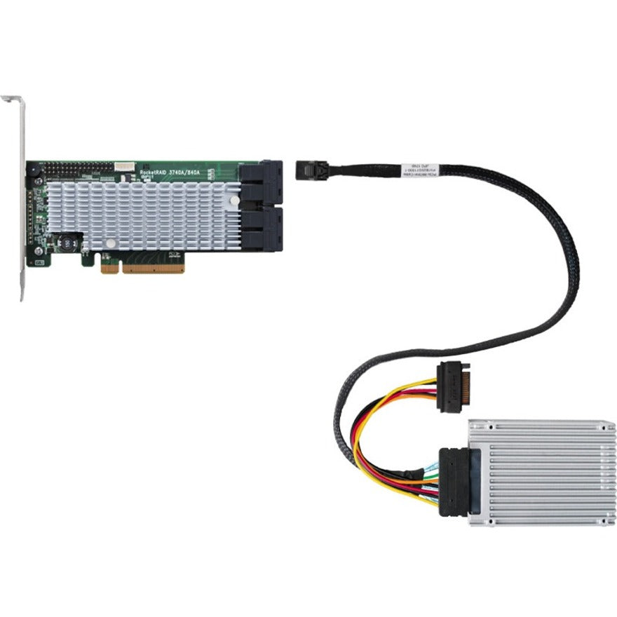 HighPoint SFF-8643 to U.2 SFF-8639 connector with 15-pin SATA Power Connector