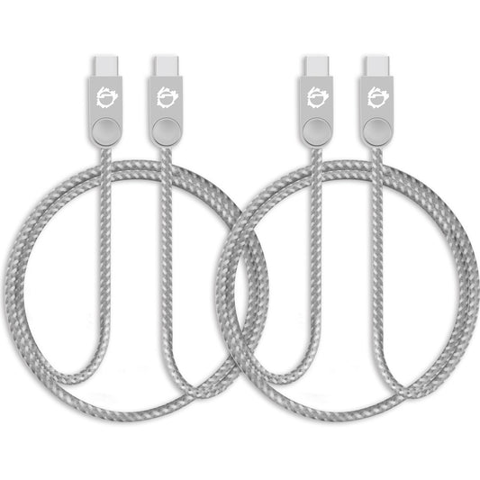 SIIG Zinc Alloy USB-C to USB-C Charging & Sync Braided Cable - 1.65ft 2-Pack