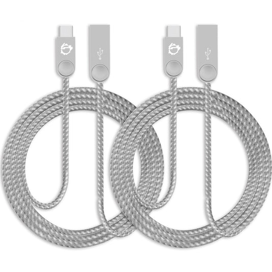 SIIG Zinc Alloy USB-C to USB-A Charging & Sync Braided Cable - 3.3ft 2-Pack