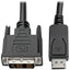 Tripp Lite DisplayPort to DVI Adapter Cable (DP with Latches to DVI-D Single Link M/M) 3 ft. (0.9 m)
