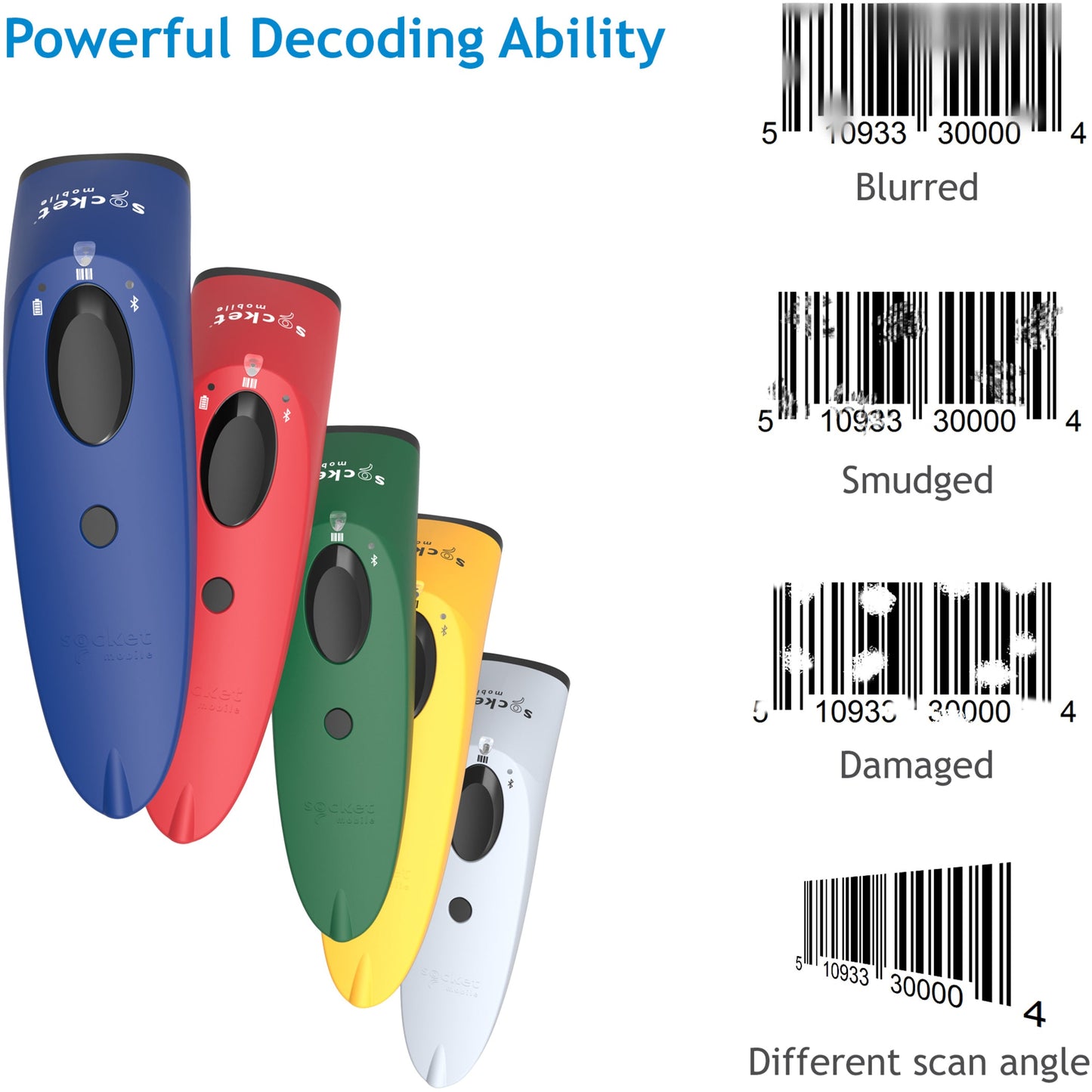 SocketScan&reg; S730 1D Laser Barcode Scanner Green - 50 Pack
