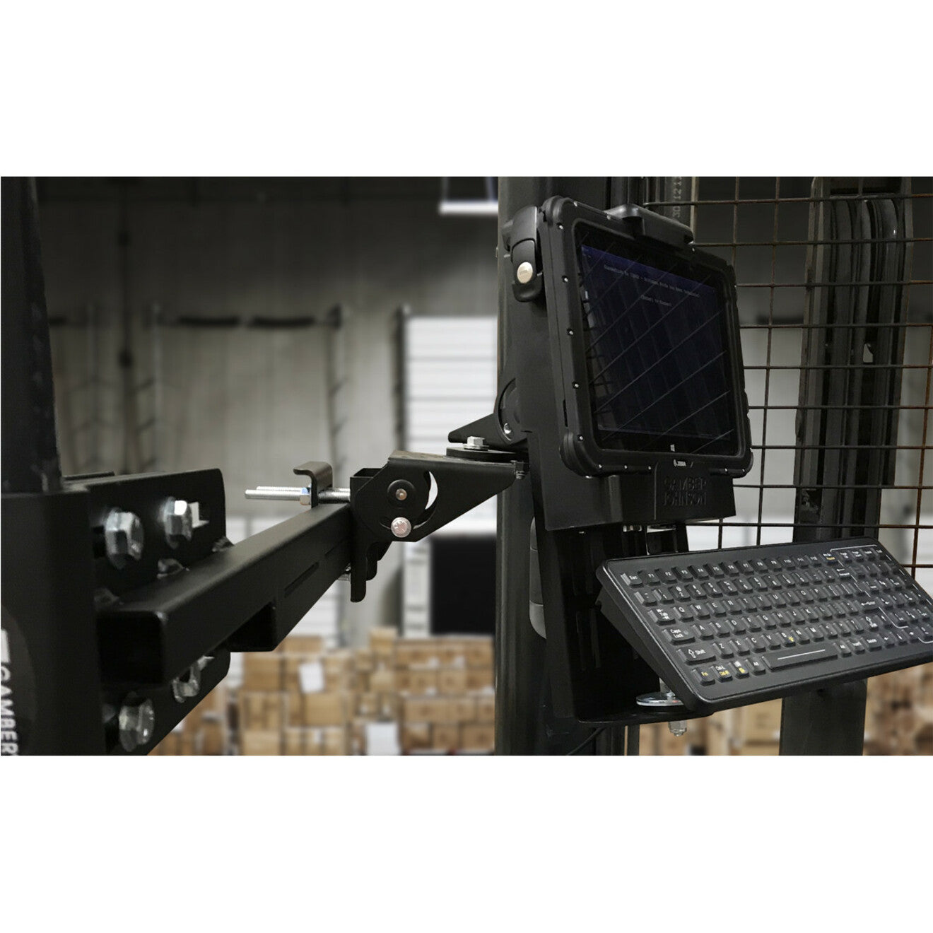 Gamber-Johnson Mounting Bracket for Tablet Keyboard - Black Powder Coat