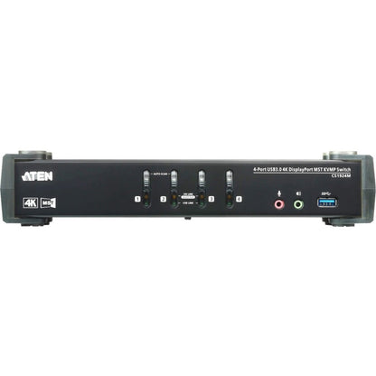 ATEN 4-Port USB 3.0 4K DisplayPort MST KVMP Switch (Cables Included)-TAA Compliant