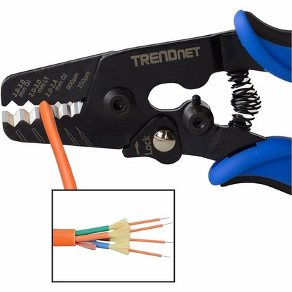 TRENDnet Fiber Optic Stripping Tool Strips Outer Jackets/ Loose Tubes/Acrylic Coating/Buffer InsulationHeavy Duty Carbon Steel TC-FST