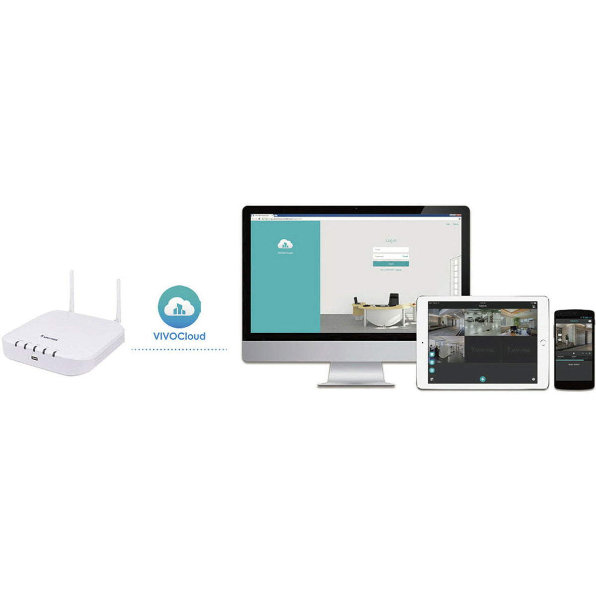 Vivotek 4-CH Embedded Wi-Fi NVR - 6 TB HDD