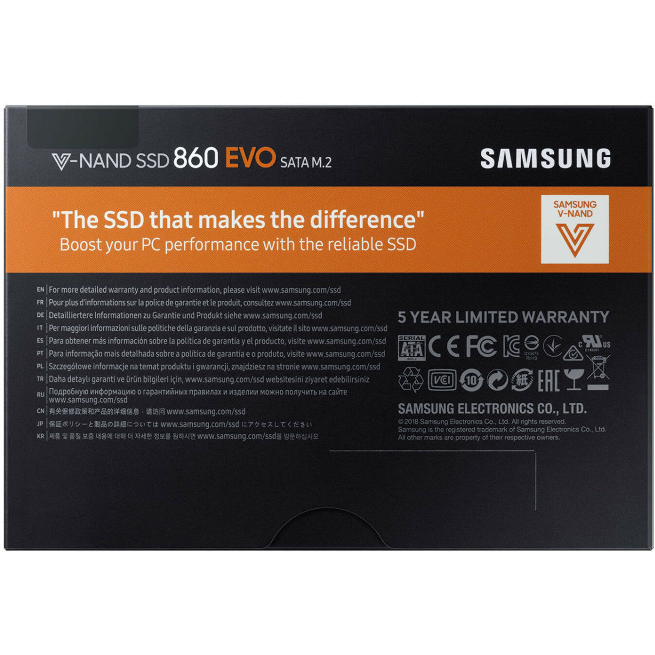 Samsung 860 EVO 500 GB Solid State Drive - M.2 2280 Internal - SATA (SATA/600)