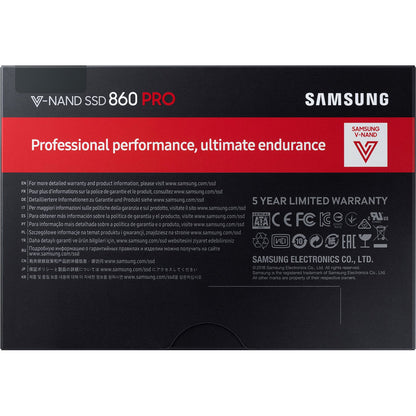 Samsung 860 PRO MZ-76P1T0E 1 TB Solid State Drive - 2.5" Internal - SATA (SATA/600)