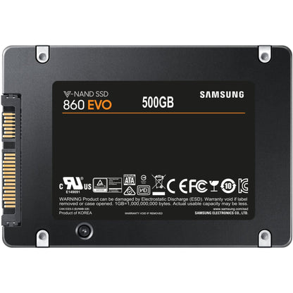 Samsung 860 EVO MZ-76E500E 500 GB Solid State Drive - 2.5" Internal - SATA (SATA/600)