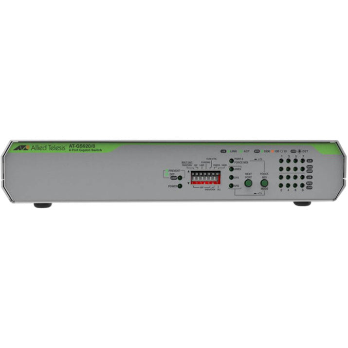 Allied Telesis 8-Port 10/100/1000T UnManaged Switch With Internal PSU