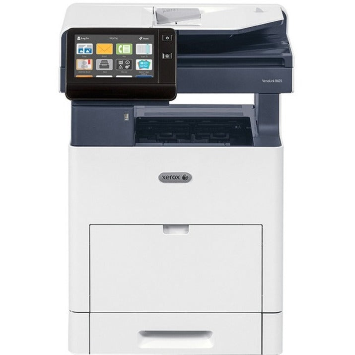 Xerox VersaLink B615 LED Multifunction Printer-Monochrome-Copier/Fax/Scanner-58 ppm Mono Print-1200x1200 Print-Automatic Duplex Print-275000 Pages Monthly-700 sheets Input-Color Scanner-600 Optical Scan-Monochrome Fax-Gigabit Ethernet