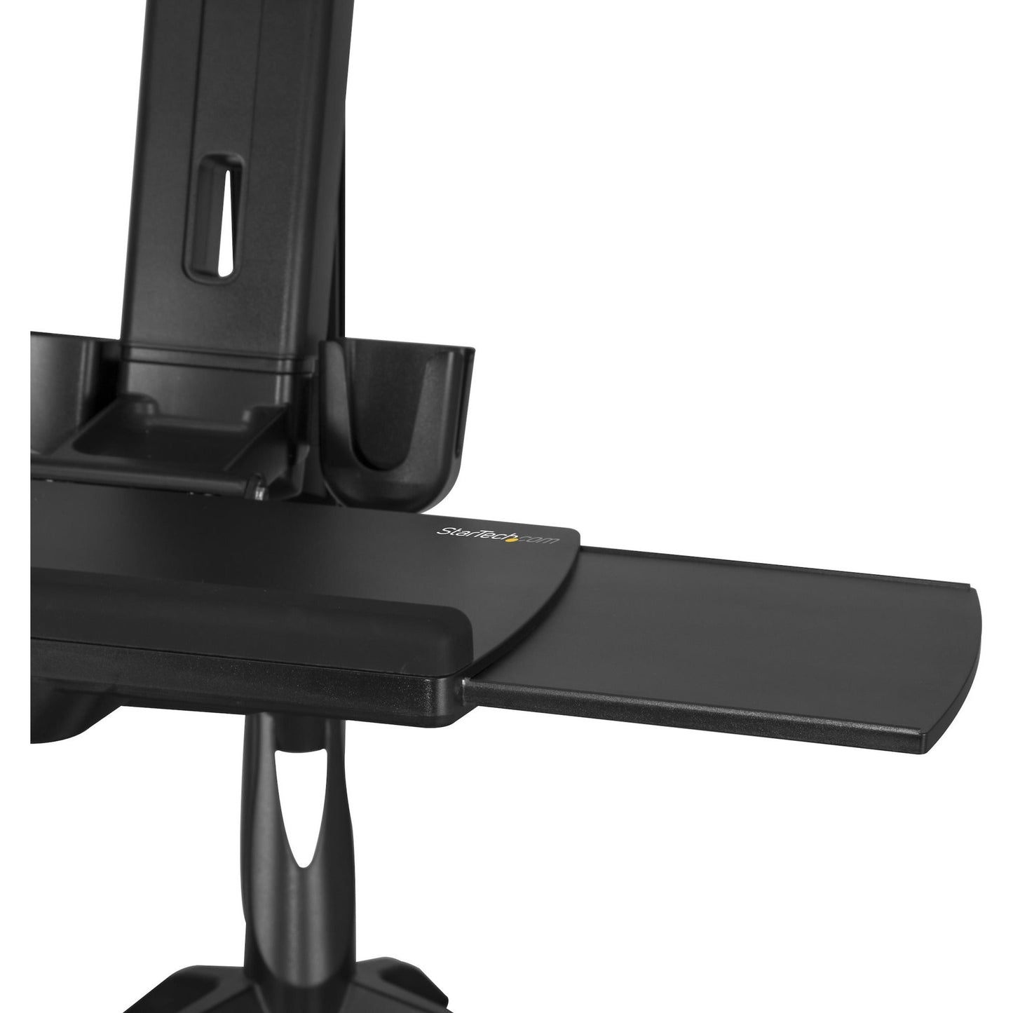 StarTech.com Sit Stand Dual Monitor Arm - Desk Mount Standing Computer Workstation 24" Displays - Adjustable Stand Up Arm w/ Keyboard Tray