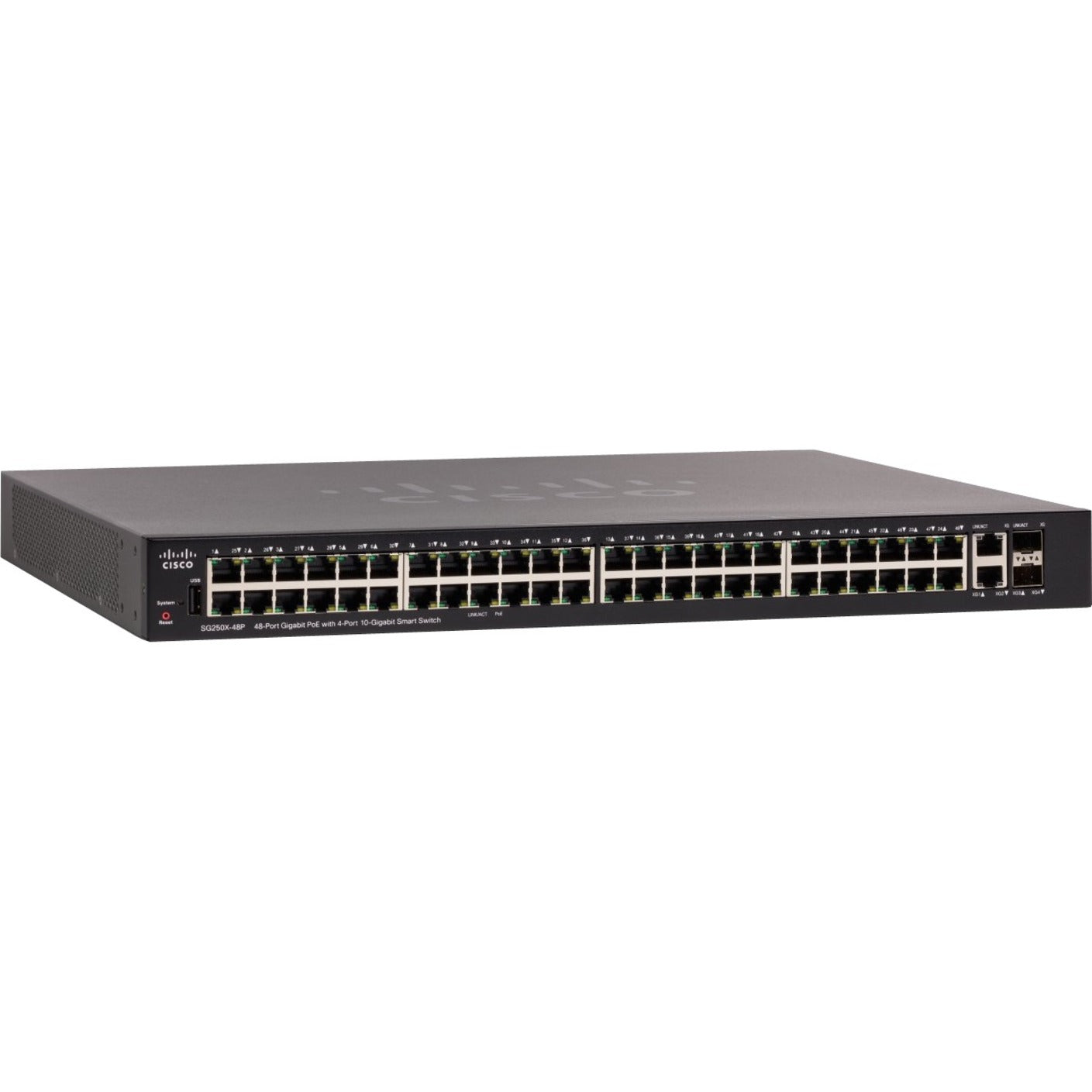 Cisco SG250X-48P Gigabit PoE with 4-Port 10-Gigabit Smart Switch