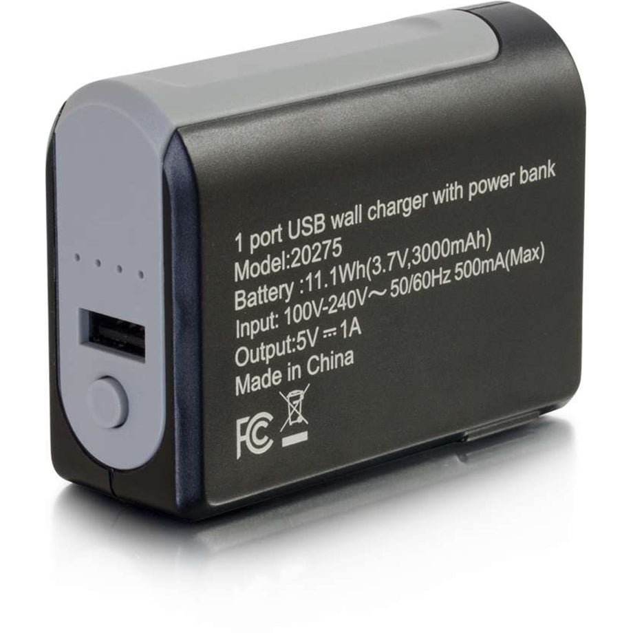 Legrand USB A Wall Charger - Portable Power Bank - AC Adapter - 5V/1A - 3000mAh