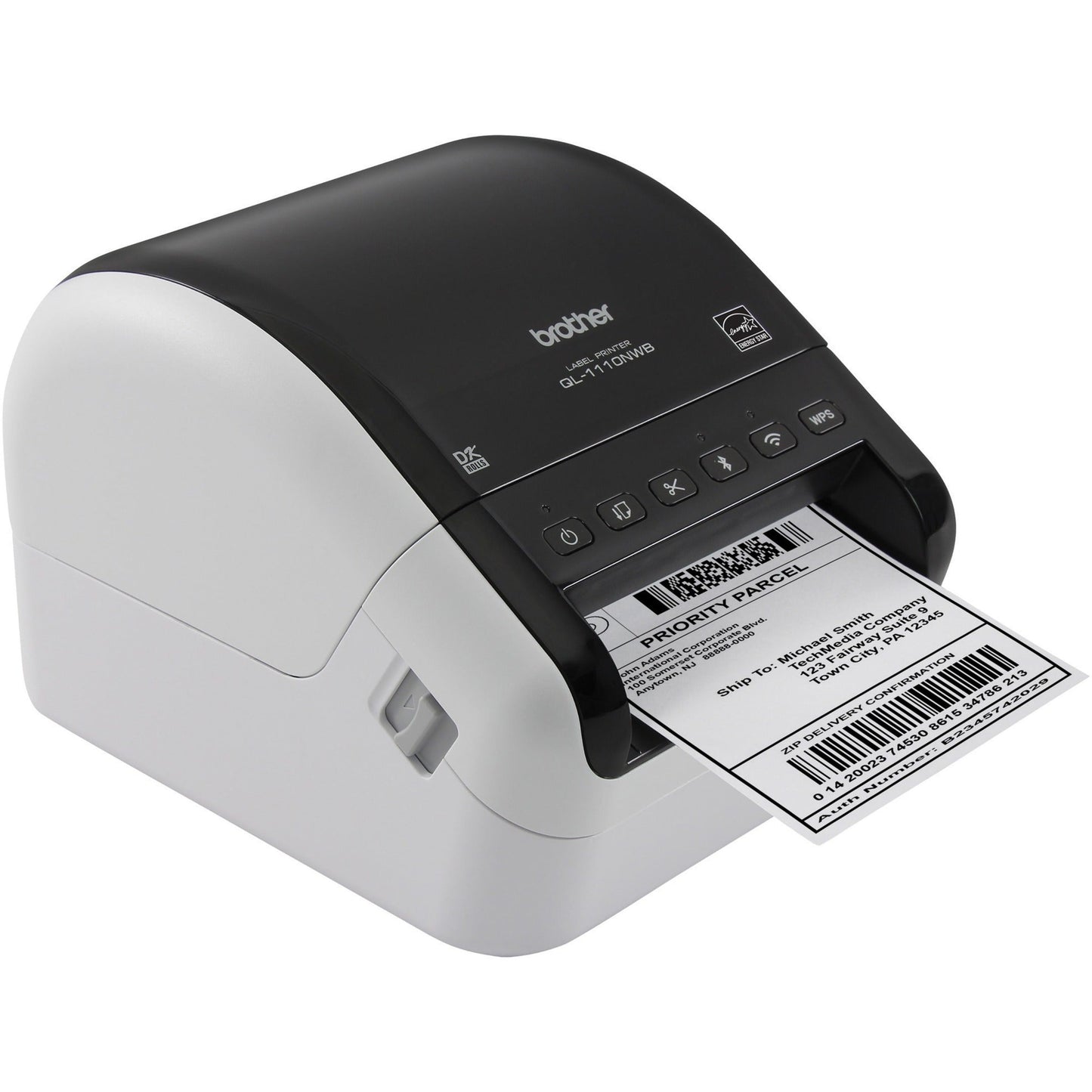 Brother QL-1110NWB Desktop Direct Thermal Printer - Monochrome - Label Print - Ethernet - USB - Bluetooth