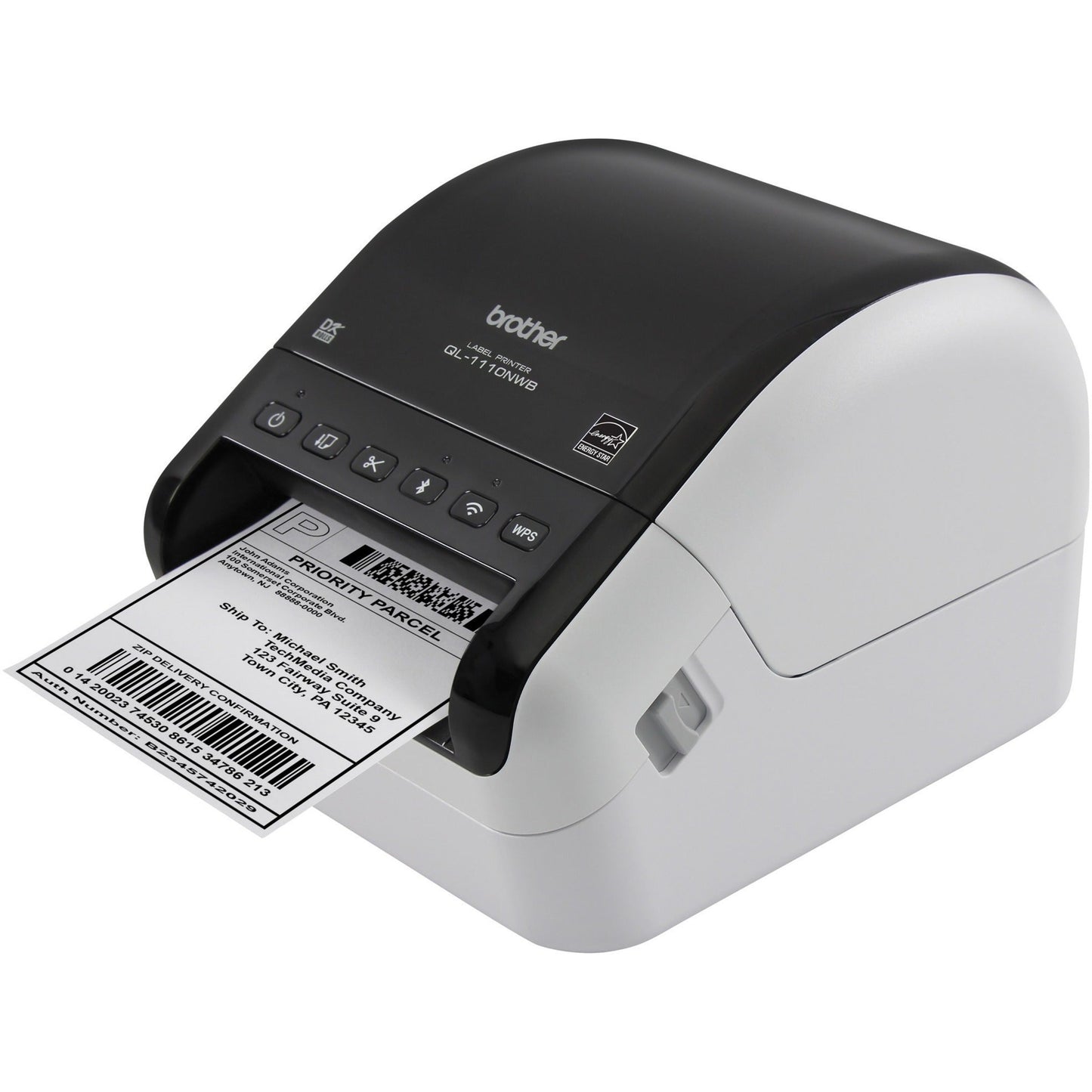 Brother QL-1110NWB Desktop Direct Thermal Printer - Monochrome - Label Print - Ethernet - USB - Bluetooth