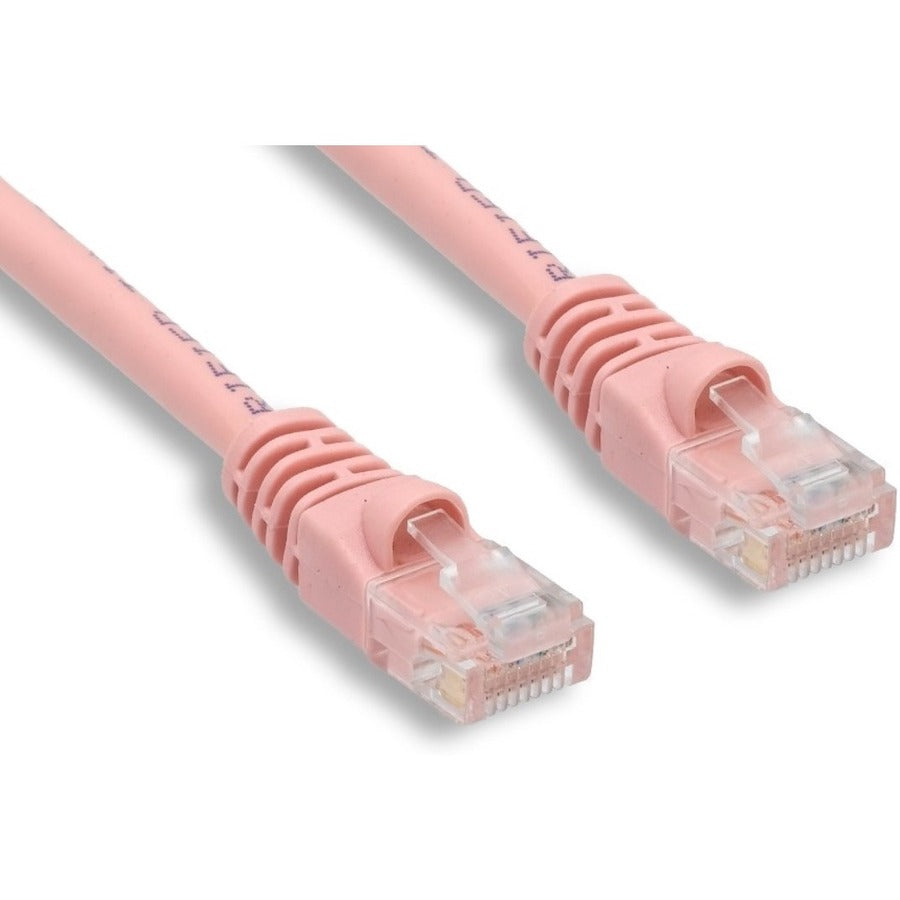Cat6 Category 6 550mhz Patch Cord Booted Snagless - 10FT Pink