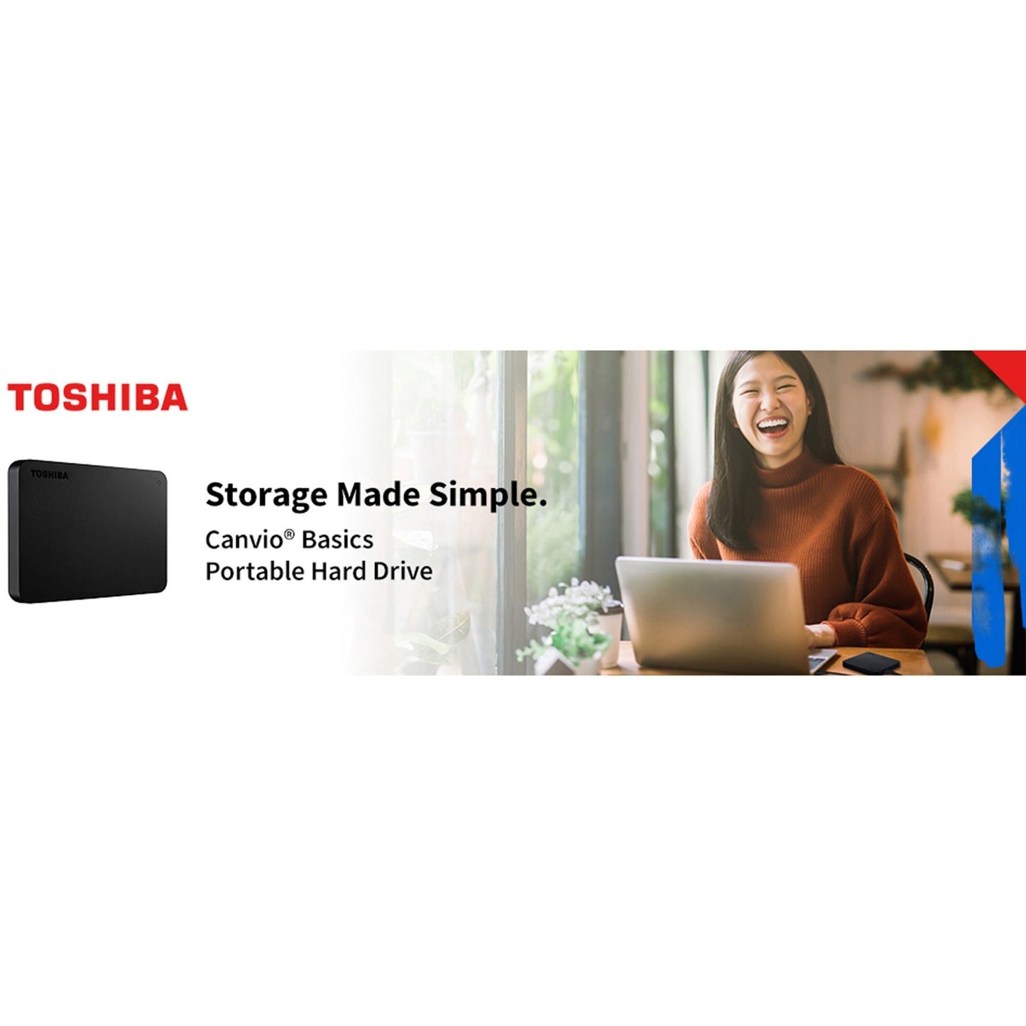 Toshiba Canvio Basics 1 TB Hard Drive - External - Black