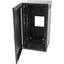 C2G 12RU Swing-Out Wall-Mount Cabinet with Solid Door - Black - TAA