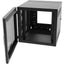 C2G 12RU Swing-Out Wall-Mount Cabinet with Plexiglass Door-Black-TAA