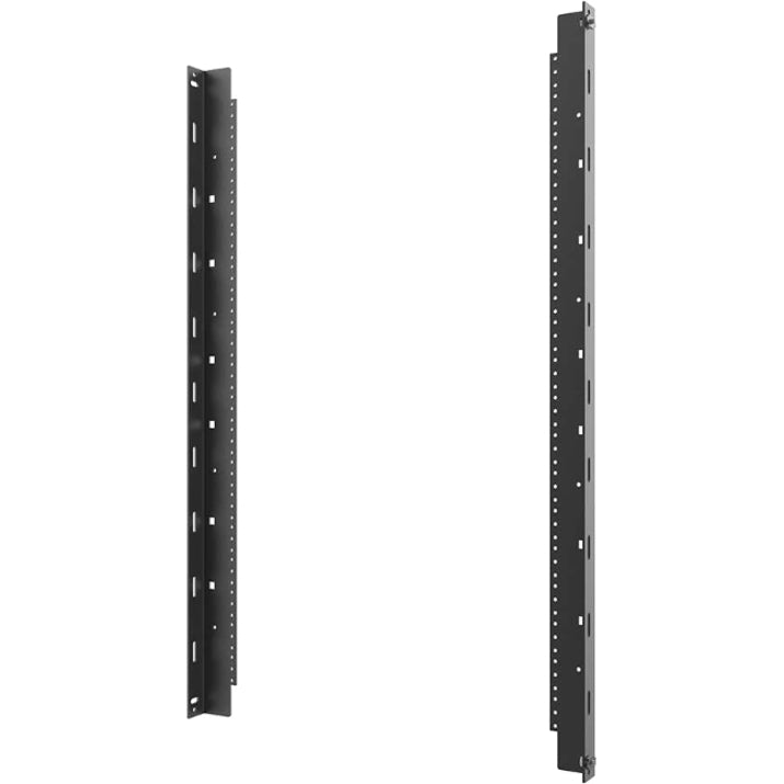 C2G Mounting Rail Kit for Rack Panel - Black - TAA Compliant