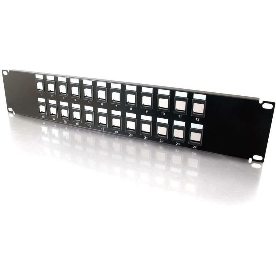 C2G 24-Port Blank Keystone/Multimedia Patch Panel