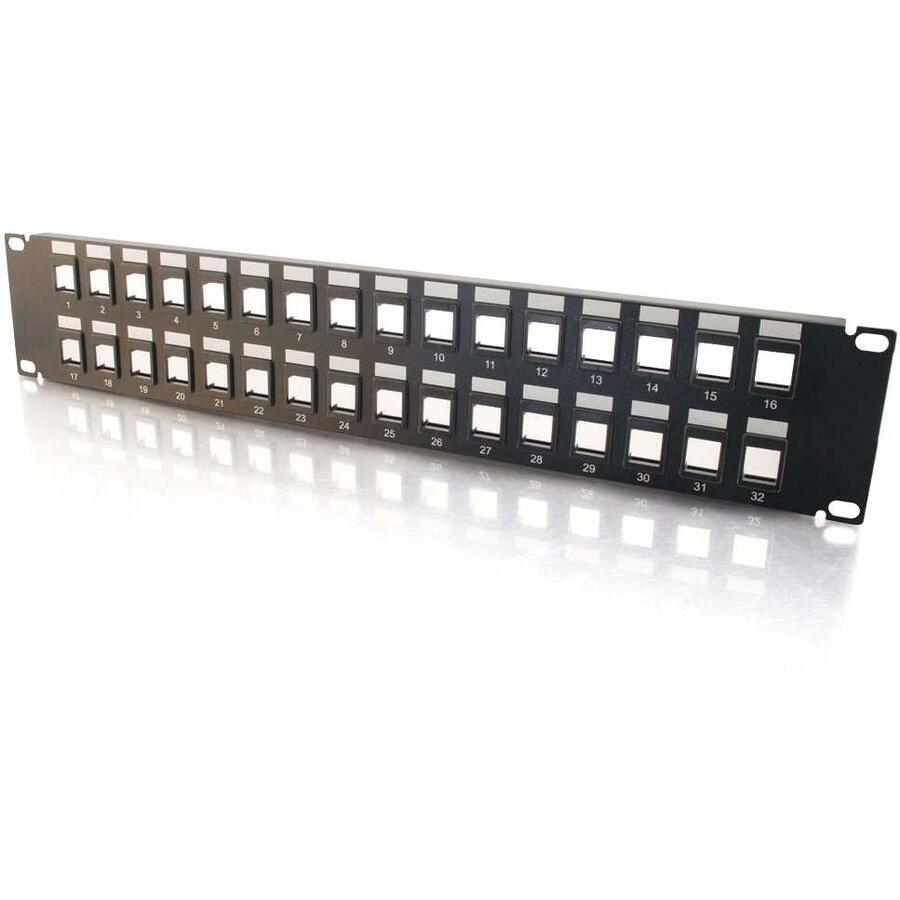 C2G 32-Port Blank Keystone/Multimedia Patch Panel