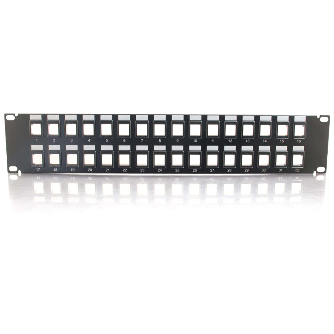 C2G 32-Port Blank Keystone/Multimedia Patch Panel