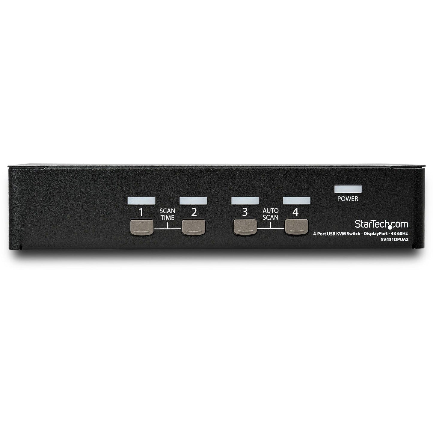 StarTech.com 4 Port DisplayPort KVM Switch - 4K 60Hz - Single Display - UHD DP 1.2 USB KVM Switch with USB 2.0 Hub & Audio - TAA Compliant