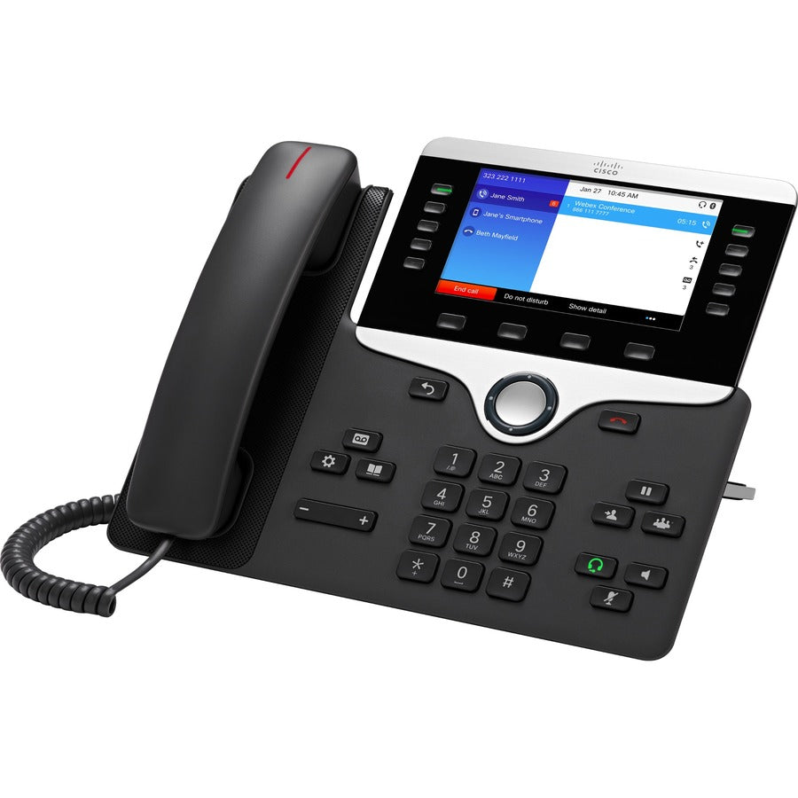 Cisco 8851 IP Phone - Corded/Cordless - Corded - Bluetooth - Tabletop Wall Mountable - Charcoal