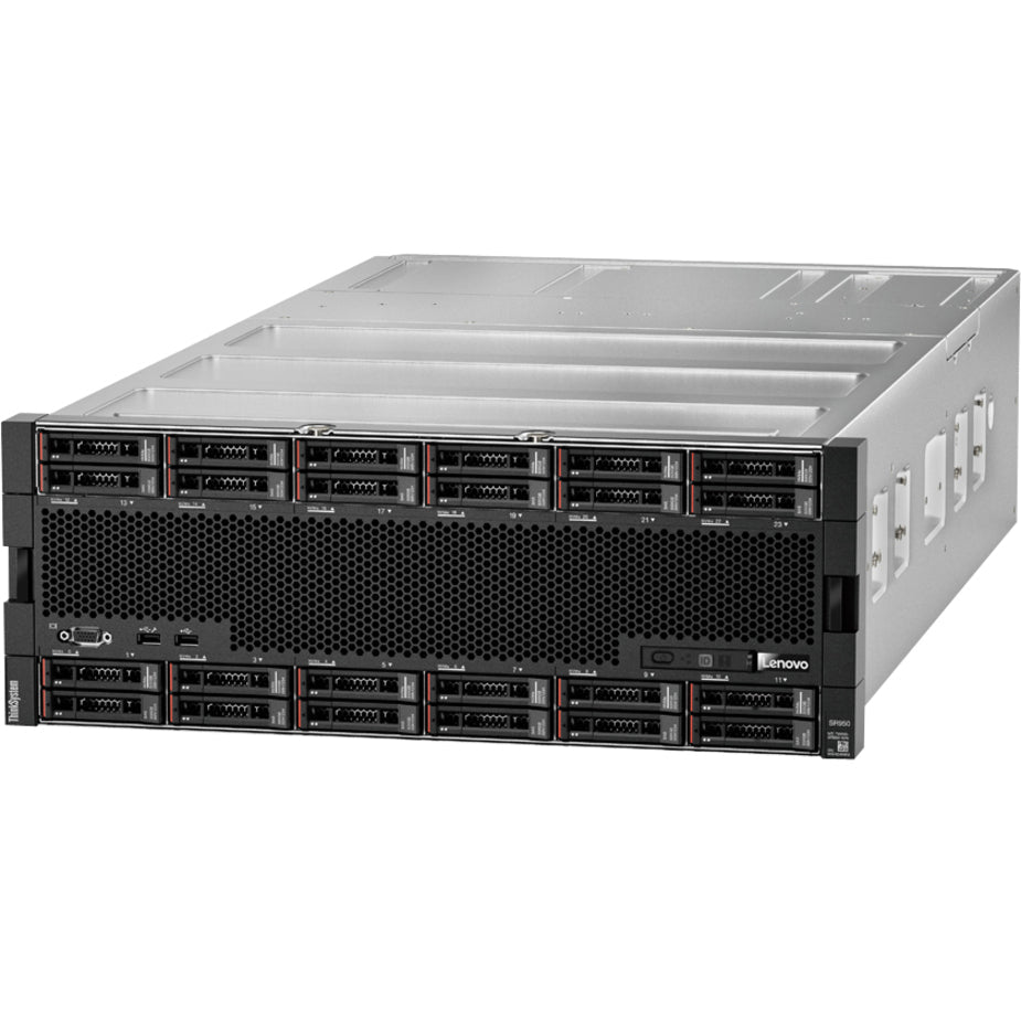 Lenovo ThinkSystem SR950 7X12A027NA 4U Rack Server - 4 x Intel Xeon Platinum 8180 2.50 GHz - 1.54 TB RAM - 36.48 TB SSD - (8 x 3.84TB 2 x 480GB 6 x 800GB) SSD Configuration - 12Gb/s SAS Serial ATA/600 Controller