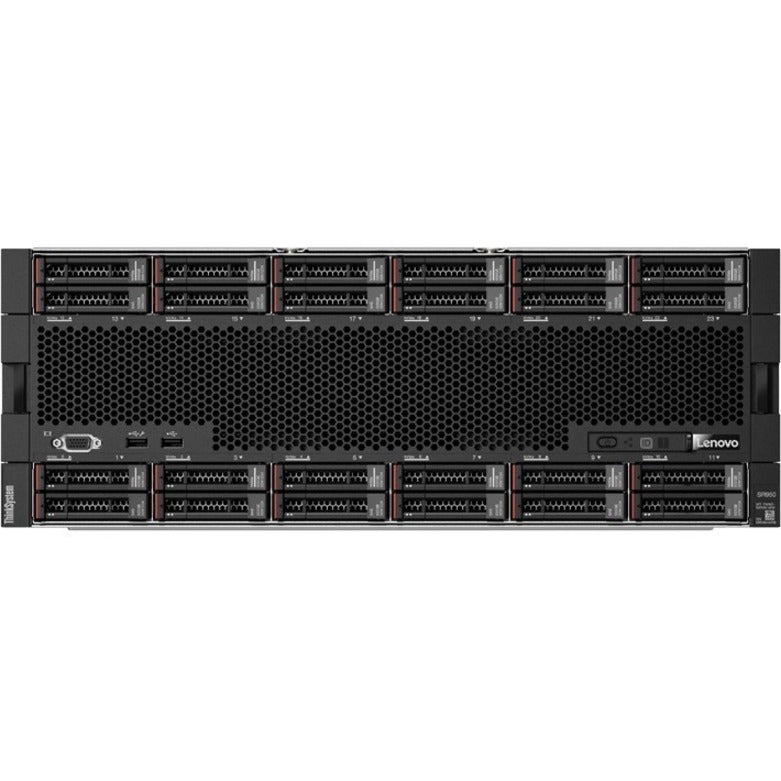 Lenovo ThinkSystem SR950 7X12A027NA 4U Rack Server - 4 x Intel Xeon Platinum 8180 2.50 GHz - 1.54 TB RAM - 36.48 TB SSD - (8 x 3.84TB 2 x 480GB 6 x 800GB) SSD Configuration - 12Gb/s SAS Serial ATA/600 Controller