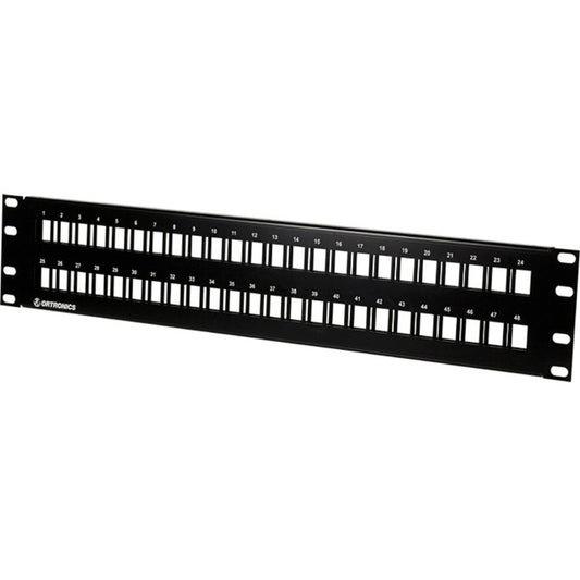 Ortronics Flush Mount Kit for Keystone Module Patch Panel - Black