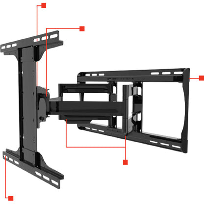 Peerless-AV PA762-UNMH Wall Mount for Flat Panel Display - Black
