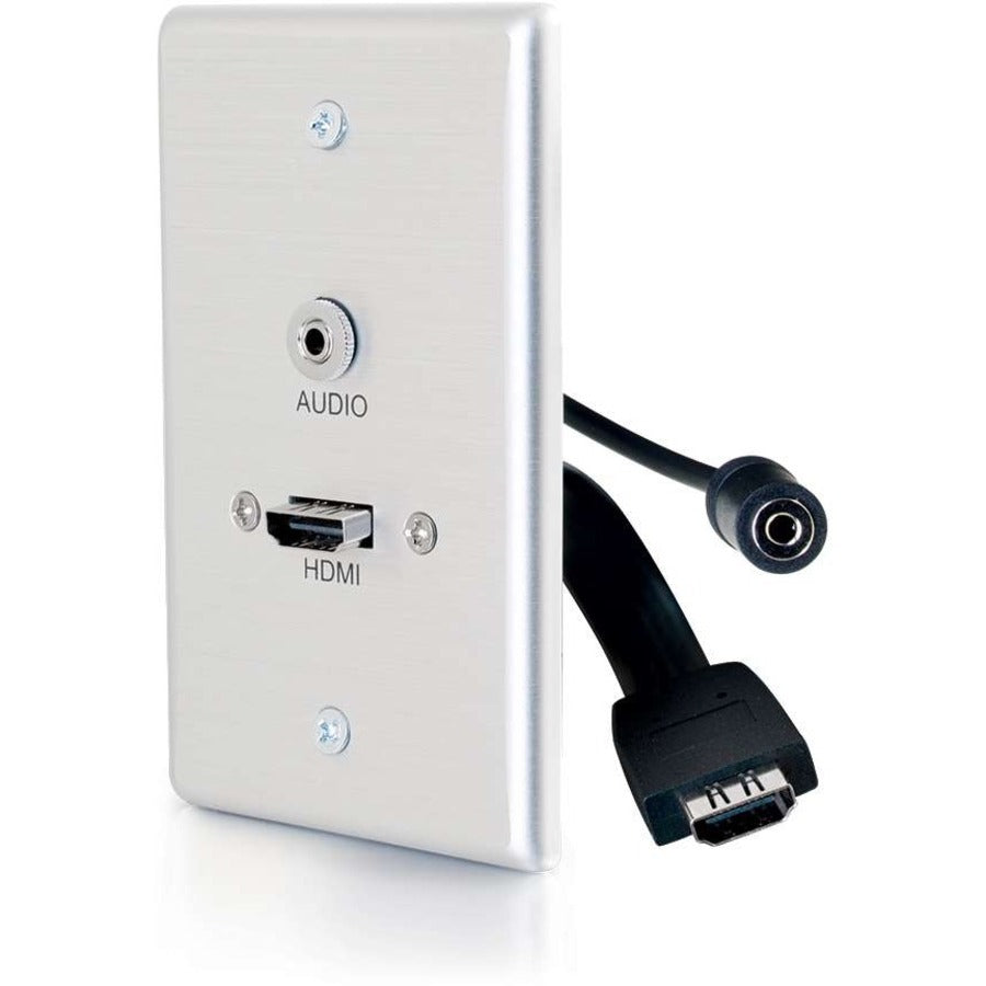 SINGLE GANG HDMI WALL PLATE +  