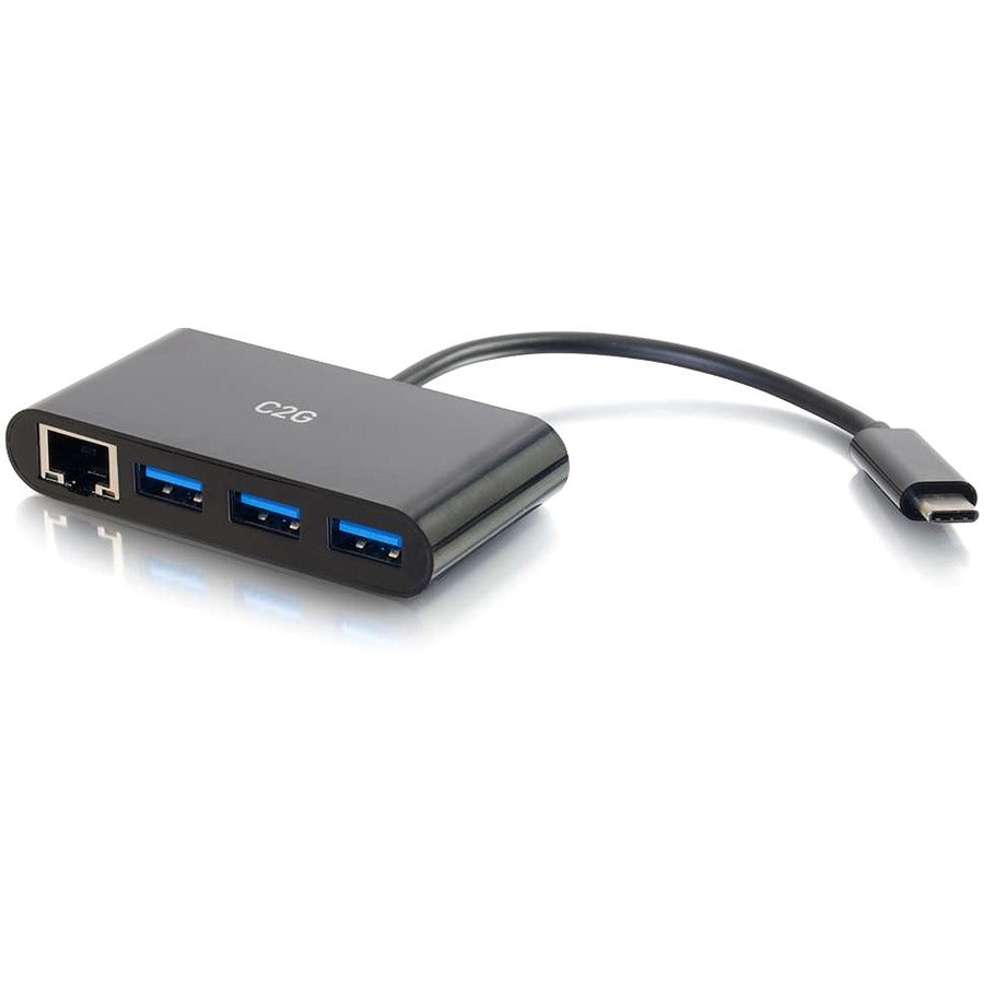 USB-C ETHERNET AND 3-PORT USB  