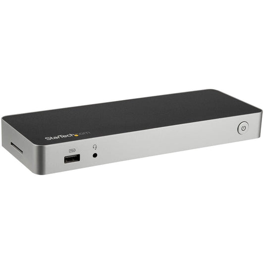 StarTech.com USB C Dock - 4K Dual Monitor HDMI & DisplayPort USB Type-C Docking Station - 60W Power Delivery SD 4-port USB 3.0 Hub GbE