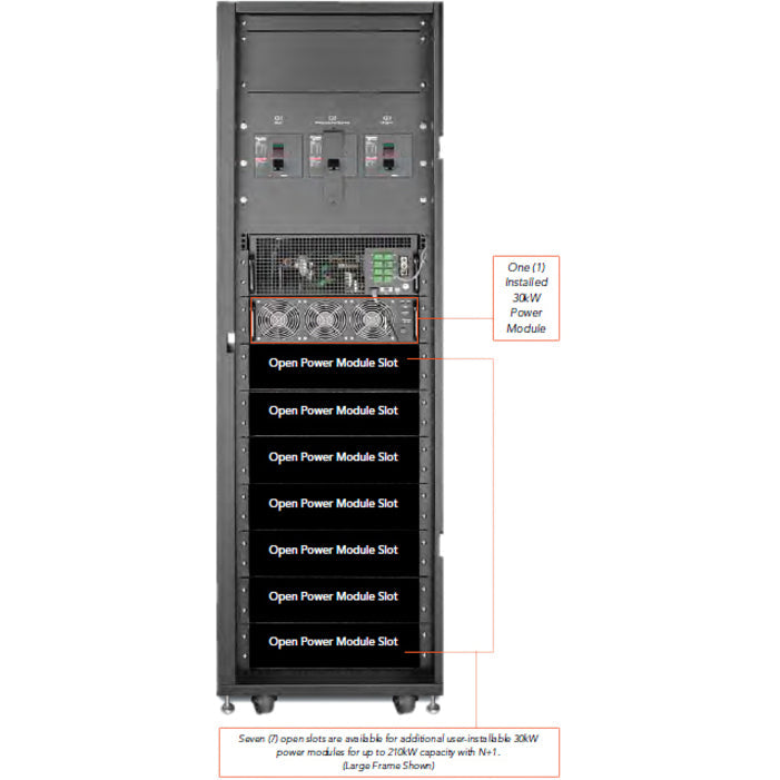 Tripp Lite SmartOnline SVX Series 60kVA 400/230V 50/60Hz Modular Scalable 3-Phase On-Line Double-Conversion Medium-Frame UPS System 3 Battery Modules