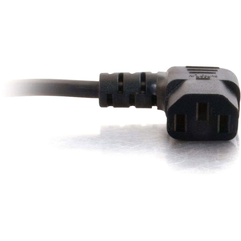 C2G Universal Power Cord - Right Angle - 18 AWG - NEMA 5-15P to IEC320C13R