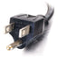 C2G Universal Power Cord - Right Angle - 18 AWG - NEMA 5-15P to IEC320C13R