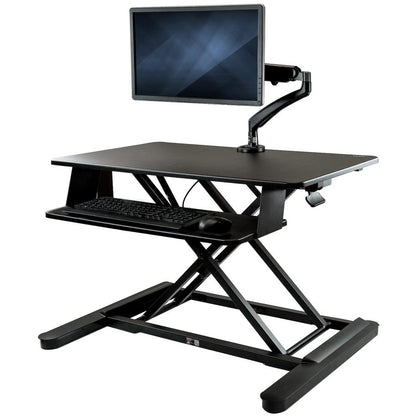 StarTech.com Sit-Stand Desk Converter with Monitor Arm - Up to 26" Monitor - 35&acirc;&euro;Â Wide Work Surface - Height Adjustable Standing Desk Converter