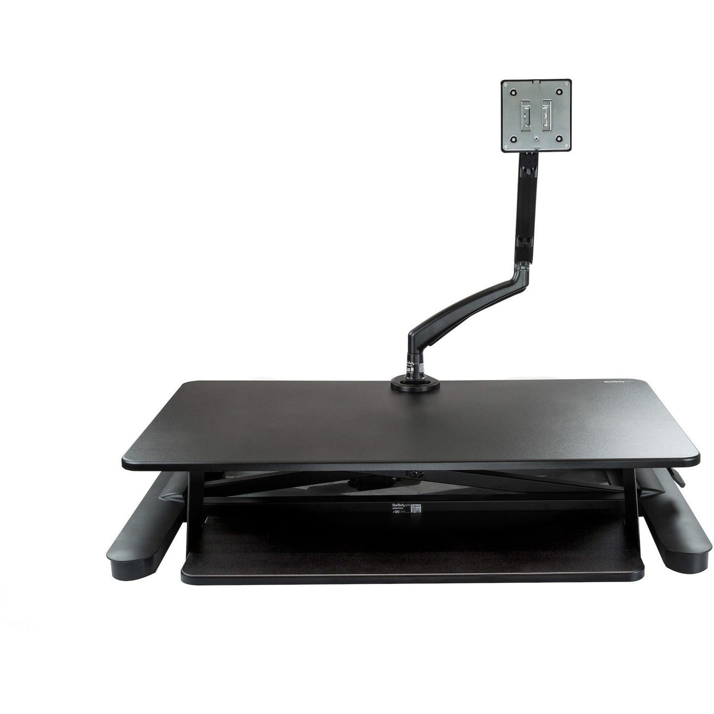 StarTech.com Sit-Stand Desk Converter with Monitor Arm - Up to 26" Monitor - 35&acirc;&euro;Â Wide Work Surface - Height Adjustable Standing Desk Converter